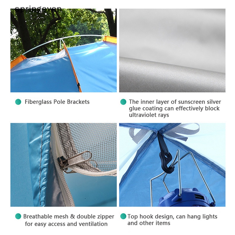 Lều Che Nắng Ngoài Trời Tự Động Hai Cửa Chống Thấm Nước Dành Cho 2-3 Người