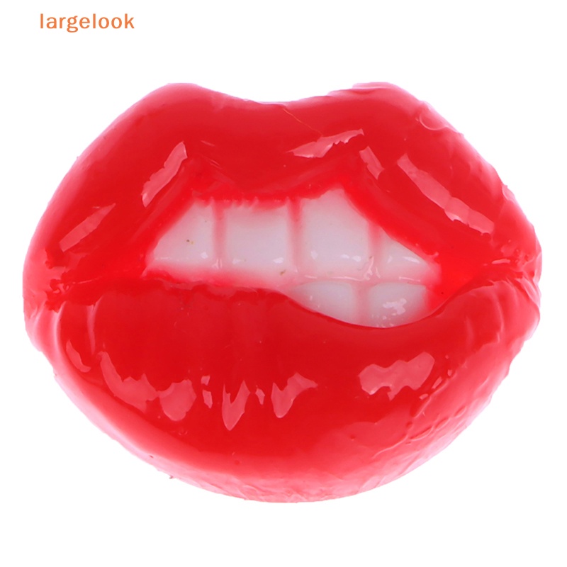 Set 10 Móc Khóa Hình Đôi Môi Bằng Nhựa Resin Phong Cách Châu Âu Quyến Rũ