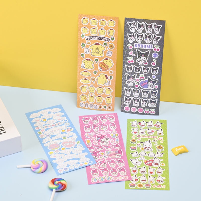 Miếng Dán Trang Trí Sổ Tay DIY Hình Sanrio Hoạt Hình TZ031
