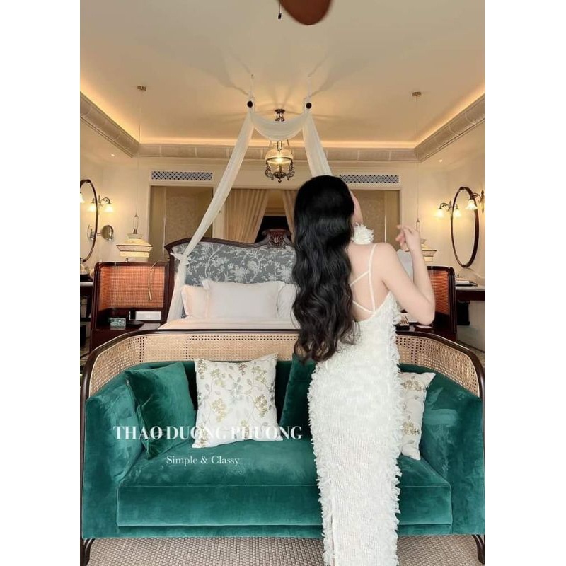 💋Váy body 2s tua rua hở lưng hoa cổ sangg chảnhh❤️❤️