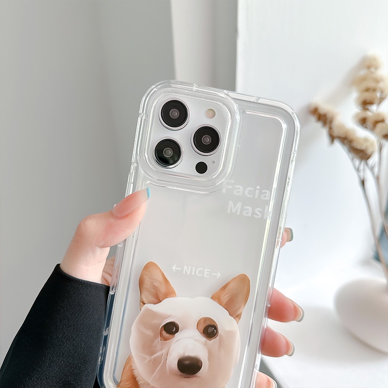 Ốp Điện Thoại Túi Khí Chống Sốc In Hình Cún Hoạt Hình Cho iphone14promax / 13 / 12 / 11 / XR / XS / X / XSMAX / 6 / 6SPLUS / 7 / 8PLUS