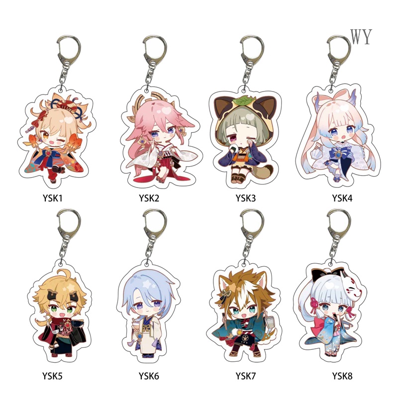 Móc Khóa Bằng Acrylic Hình Nhân Vật Anime Genshin Va Chạm