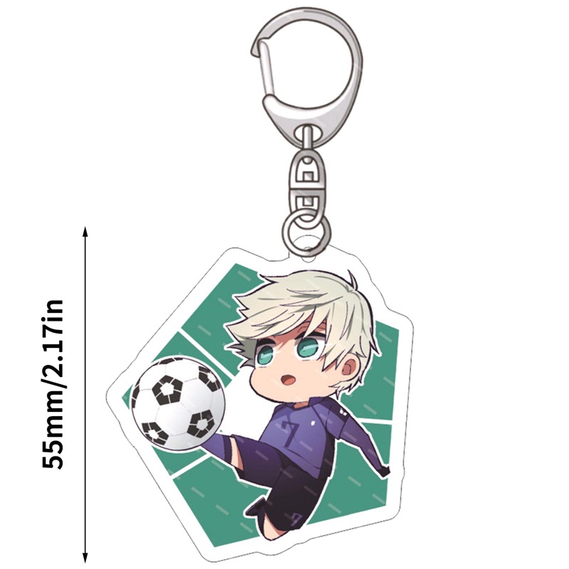 Ygt Huy Hiệu Mặt Dây Chuyền Ba Lô / Móc Khóa Hình Chigiri Hyoma Anime Màu Xanh Dương Làm Quà