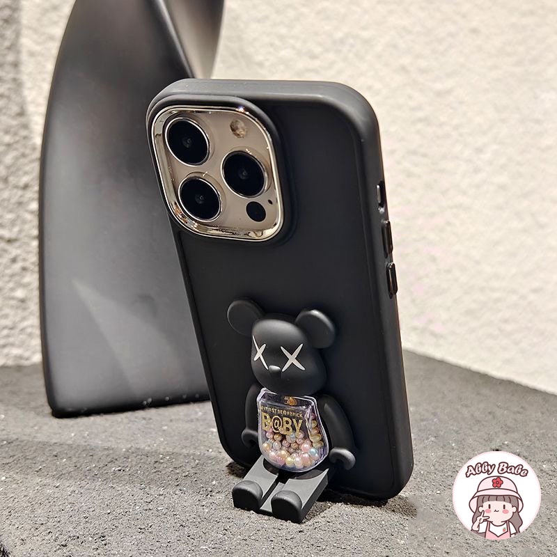Ốp Điện Thoại TPU Mềm Nhám Chống Sốc In Hình Kaws Có Giá Đỡ Cho IPhone 14 Pro Max 11 12 11 Pro Max X XS 7Plus