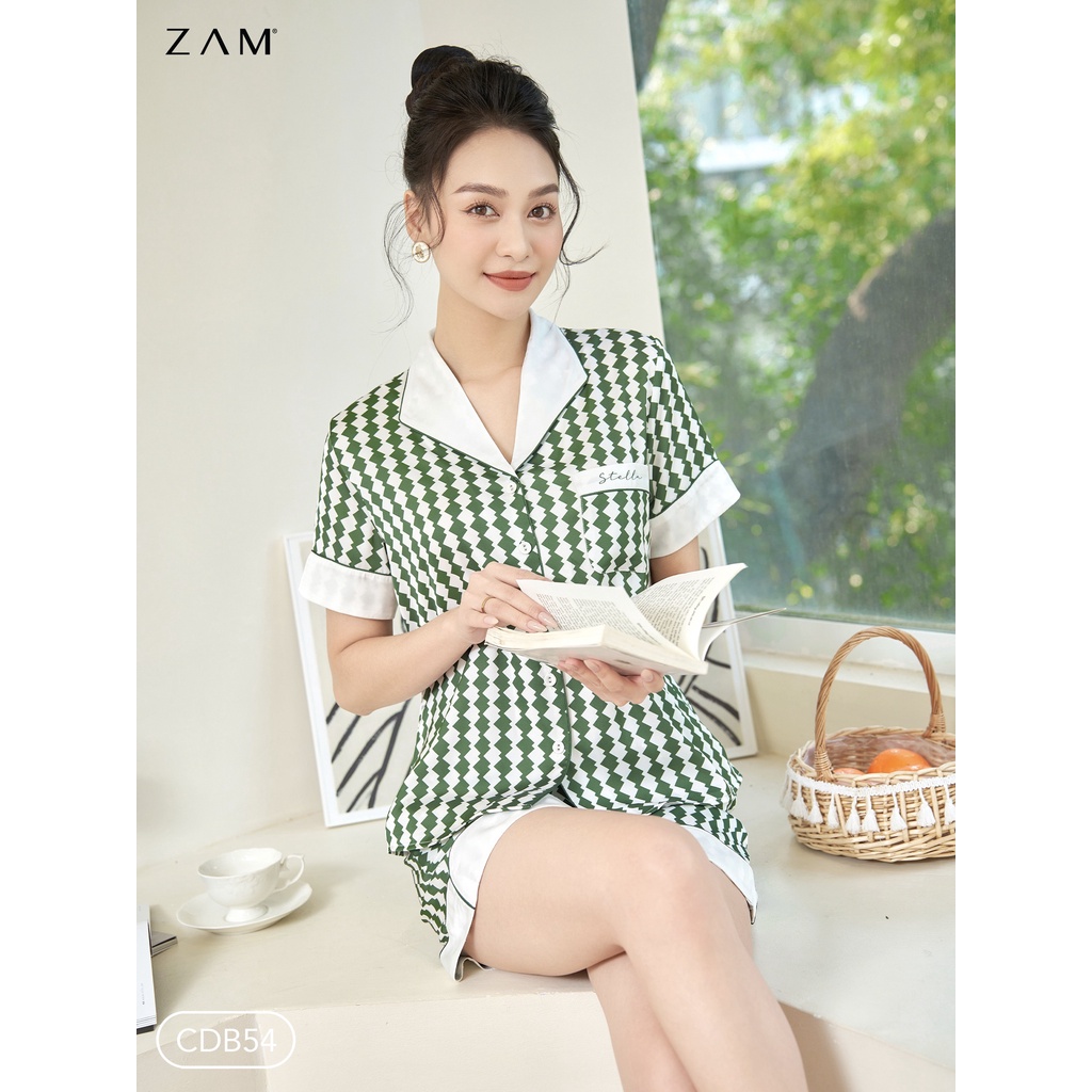 Zam Luxury - CDB54 - Ngắn tay quần đùi ZIGZAG - XANH