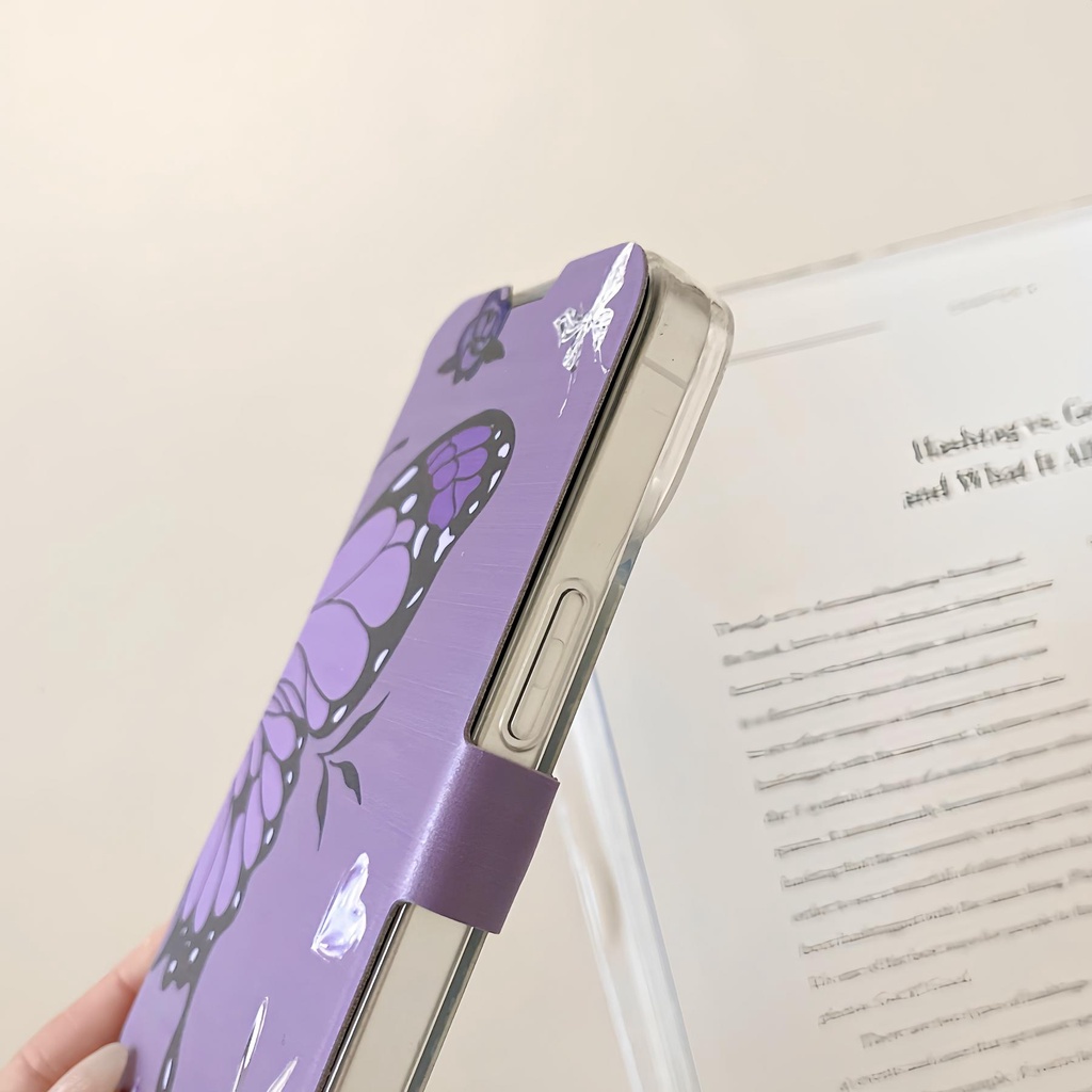 Ốp Điện Thoại Silicon tpu Mềm Trong Suốt Chống Sốc In Họa Tiết Bươm Bướm Dành Cho iPhone 14 13 12 11 PRO MAX