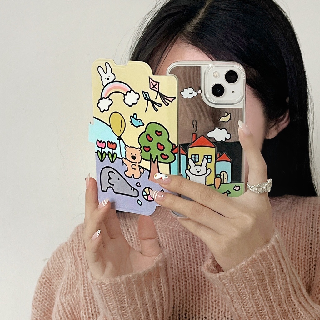 Ốp Điện Thoại Silicon tpu Mềm Trong Suốt Họa Tiết Hoạt Hình Chống Sốc Cho iPhone 14 13 12 11 PRO MAX