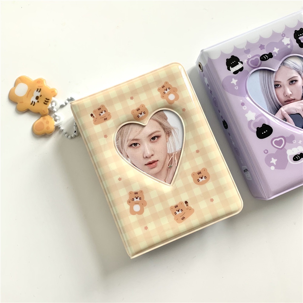 Album Ảnh 3 Inch 40 Ngăn In Hình Trái Tim / Gấu Dễ Thương