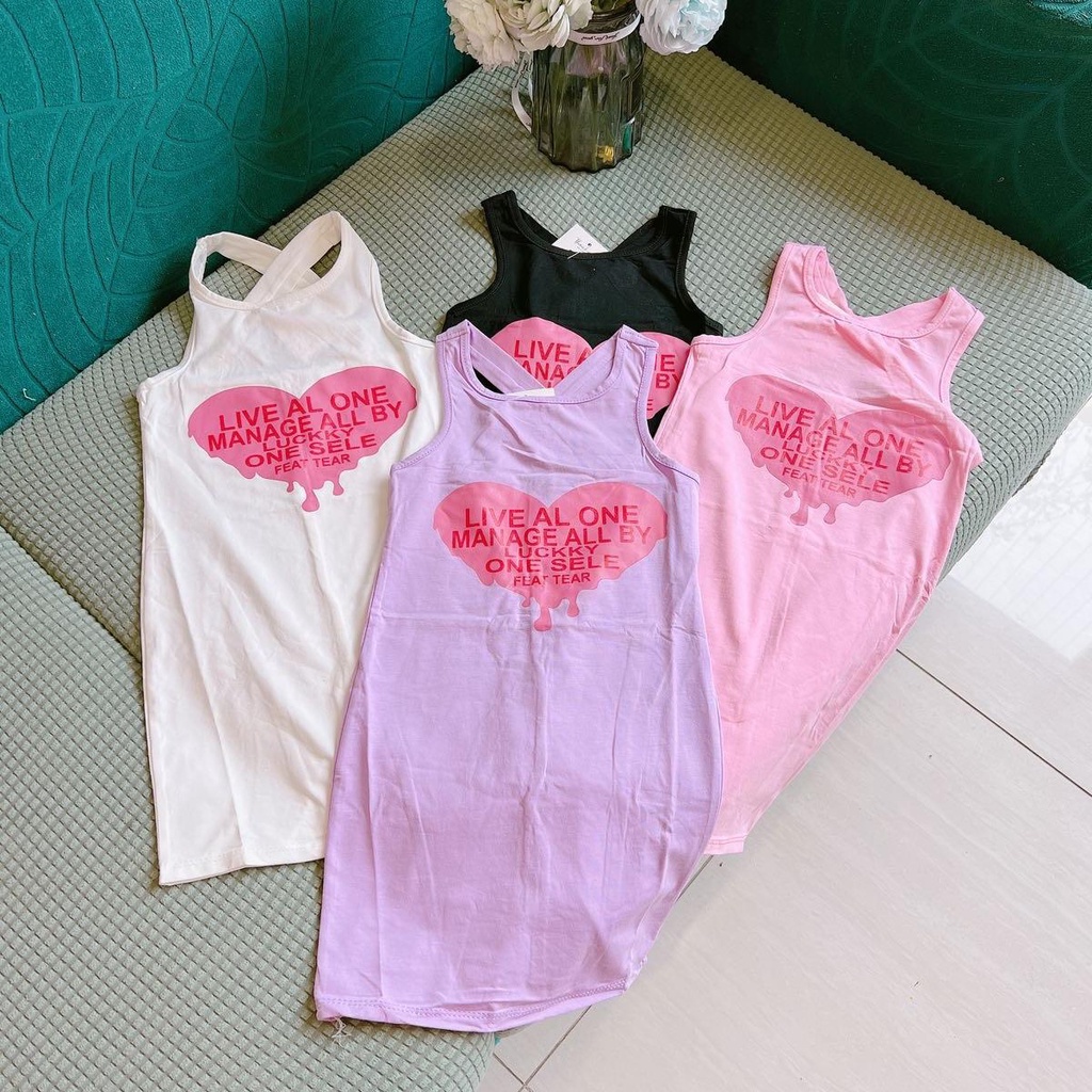 Váy body chất cotton hở lưng dây đan chéo