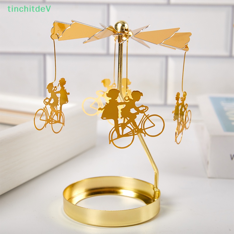 Giá Đỡ Đèn Xoay [TinchitdeV] Bằng Thiếc Trang Trí Bàn Trà Giáng Sinh [Mới]