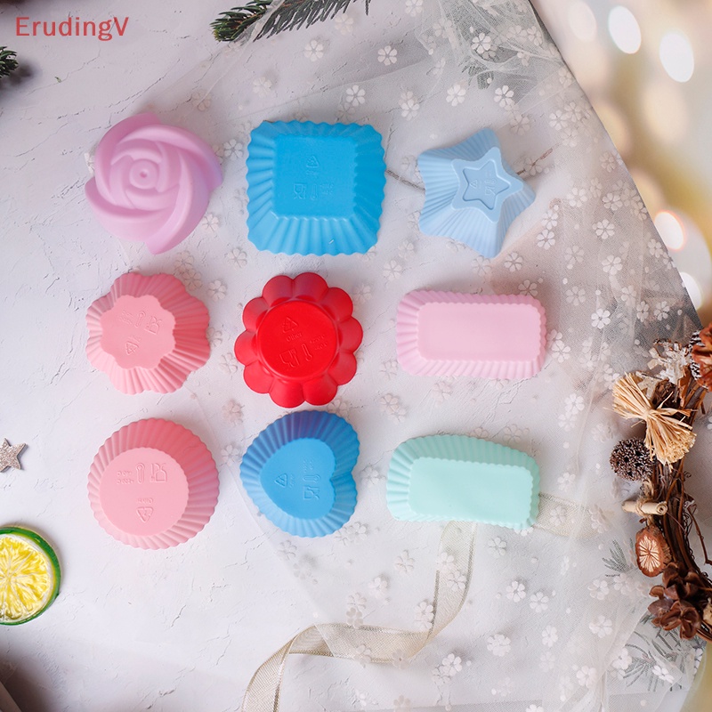 Bộ 7 Khuôn Silicone Làm Bánh Muffin Chống Nhiệt Có Thể Tái Sử Dụng