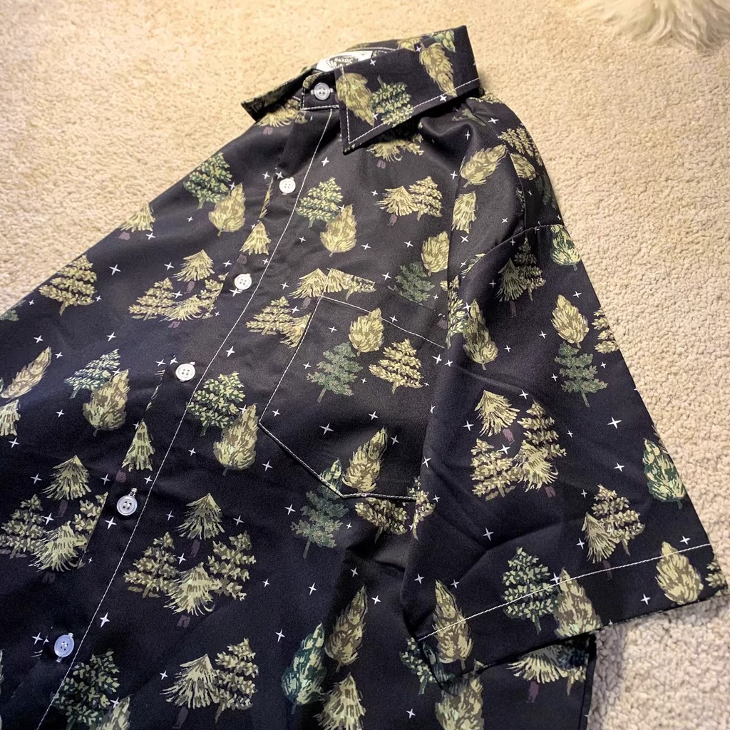 NRVP Áo Sơ Mi Nữ Ngắn Tay In Họa Tiết Độc Đáo Phong Cách Hàn Quốc Mới