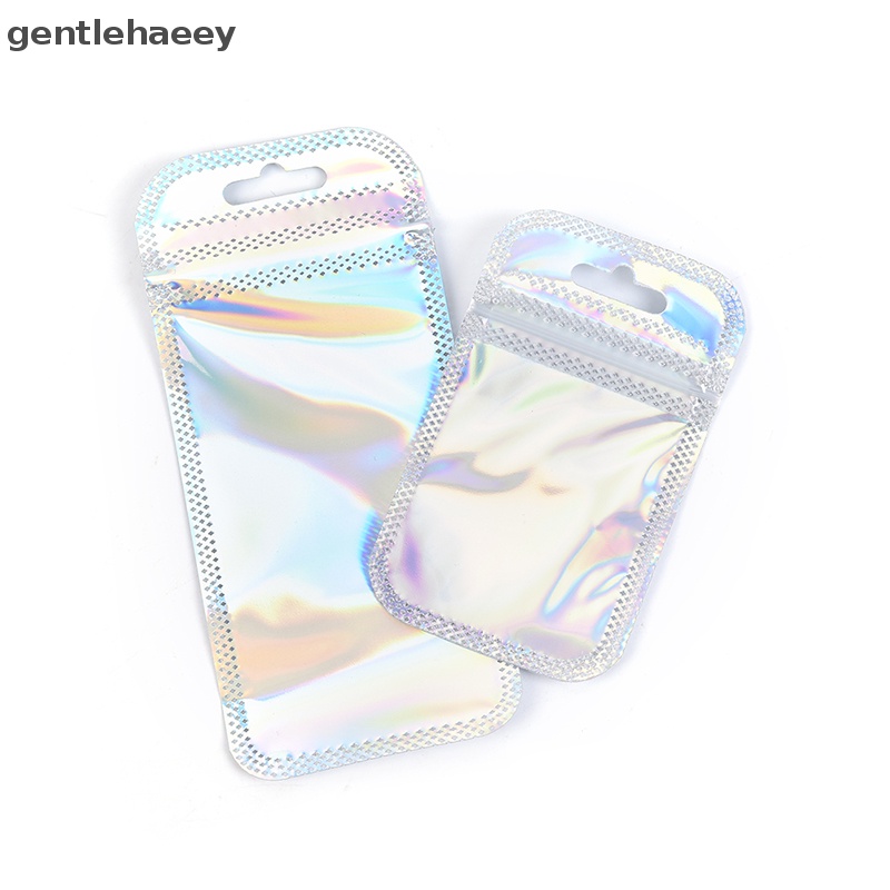 Bộ 50 Túi Zip Bằng Lá Nhôm Màu Laser Có Thể Đóng Lại Tiện Dụng