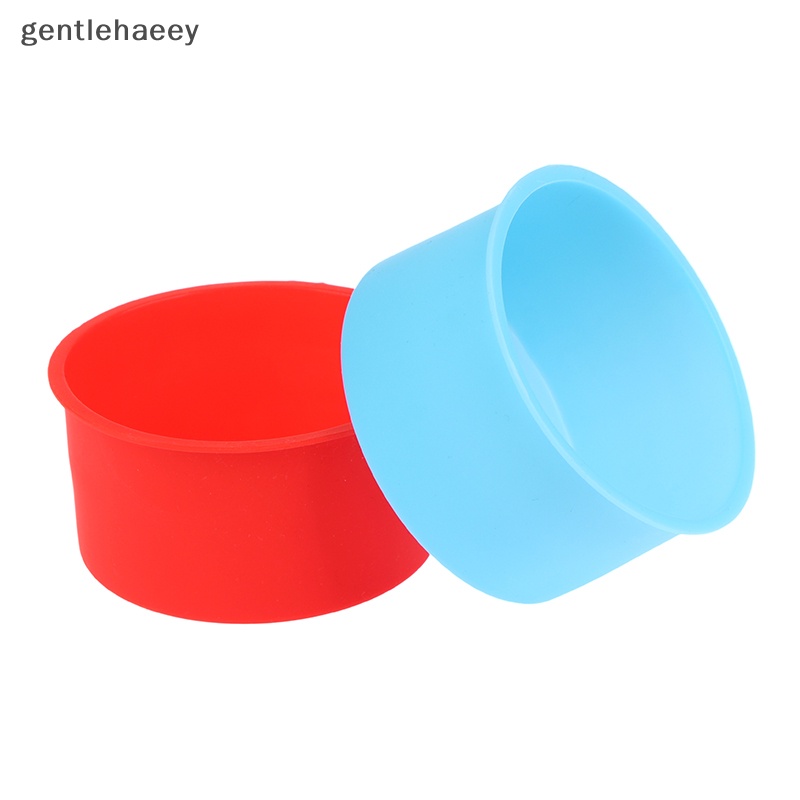 1 Khuôn Nướng Bánh Hình Tròn Mini Bằng Silicone Chống Dính Kích Thước 4 Inch