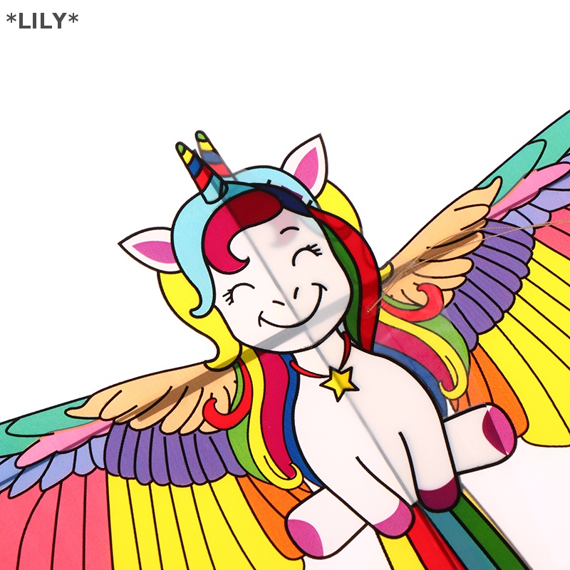 Lily phim hoạt hình trẻ em diều Mini nhựa đồ chơi diều + 40cm tay phanh cần câu đồ chơi uuu