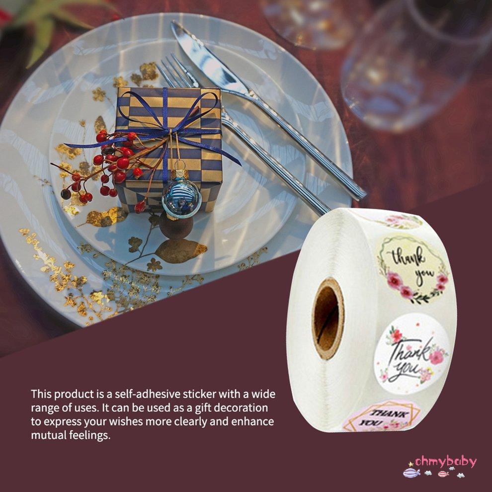 [OMY] Cảm Ơn Bạn Hoa Dán Tặng Tấm Đồng Chất Liệu Tự Dính Tròn Trang Trí Đám Cưới 1 Inch [P/15]