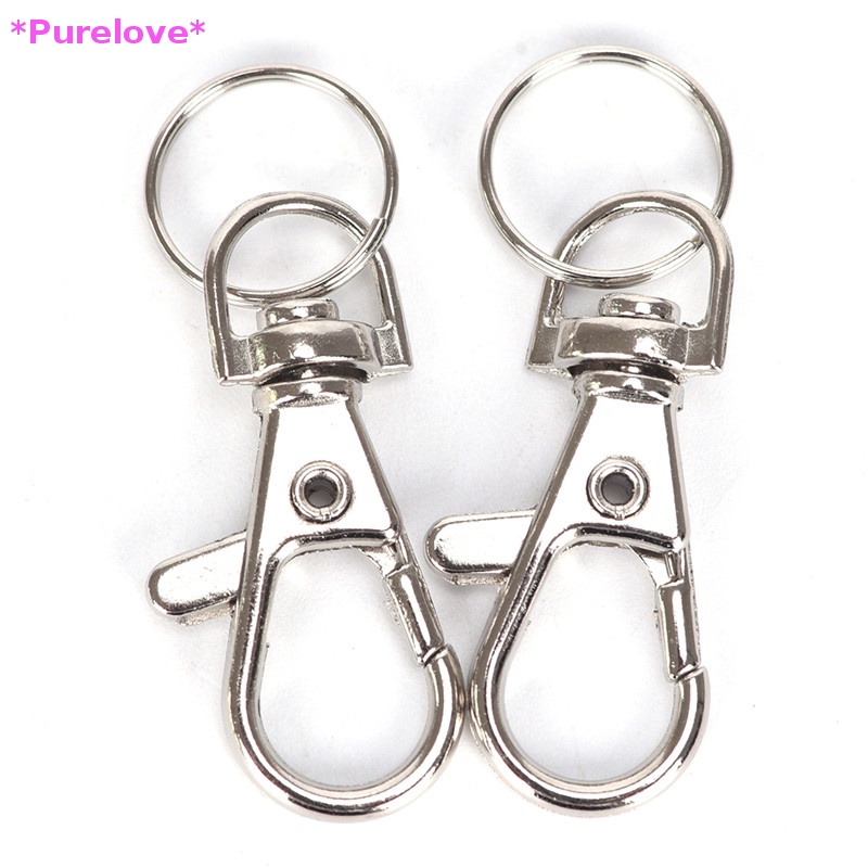 Set 10 Móc Khóa Màu Bạc Đa Năng Tiện Dụng Mới