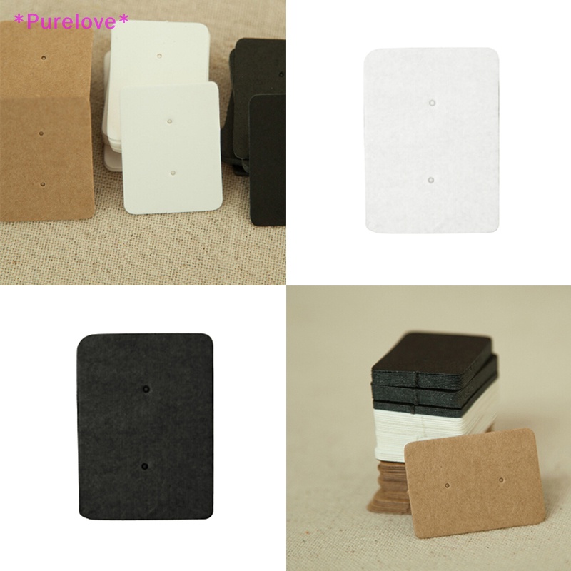 Set 50 Thẻ Treo Trưng Bày Bông Tai Bằng Giấy Kraft Tiện Dụng Mới