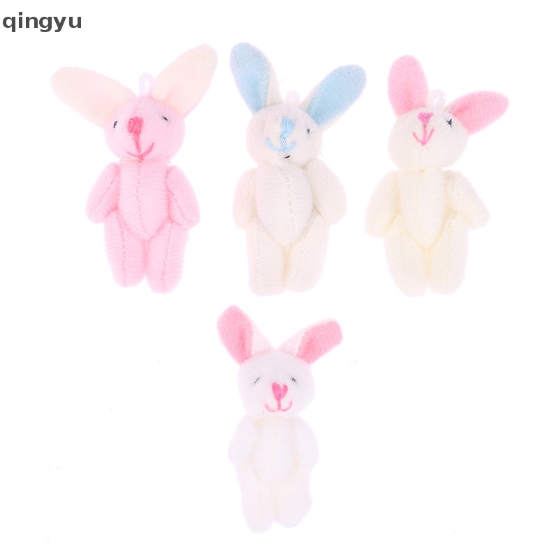 Thỏ Nhồi Bông 4.5CM Mềm Mại Trang Trí Móc Khóa / Ba Lô / Túi Xách / Xe Hơi Trang Trí Nhà Búp Bê