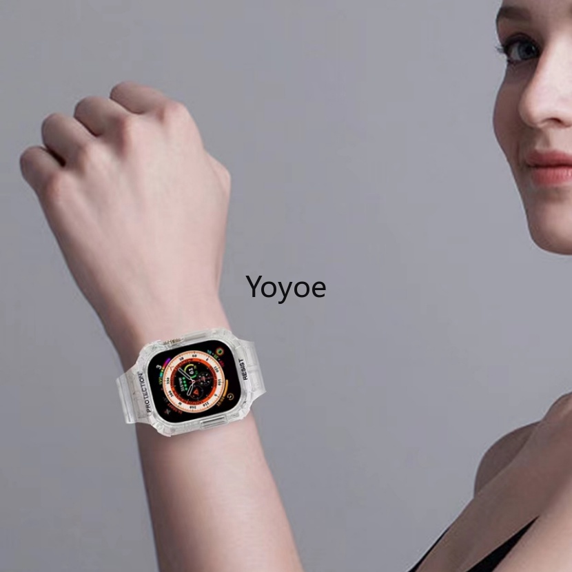 Bộ Dây Đeo + Vỏ Bọc Bằng TPU Cho Đồng Hồ Apple 49mm 45mm 41mm 44mm 40mm 38mm iwatch Series 1 2 3 4 5 SE 6 7 8 Ultra