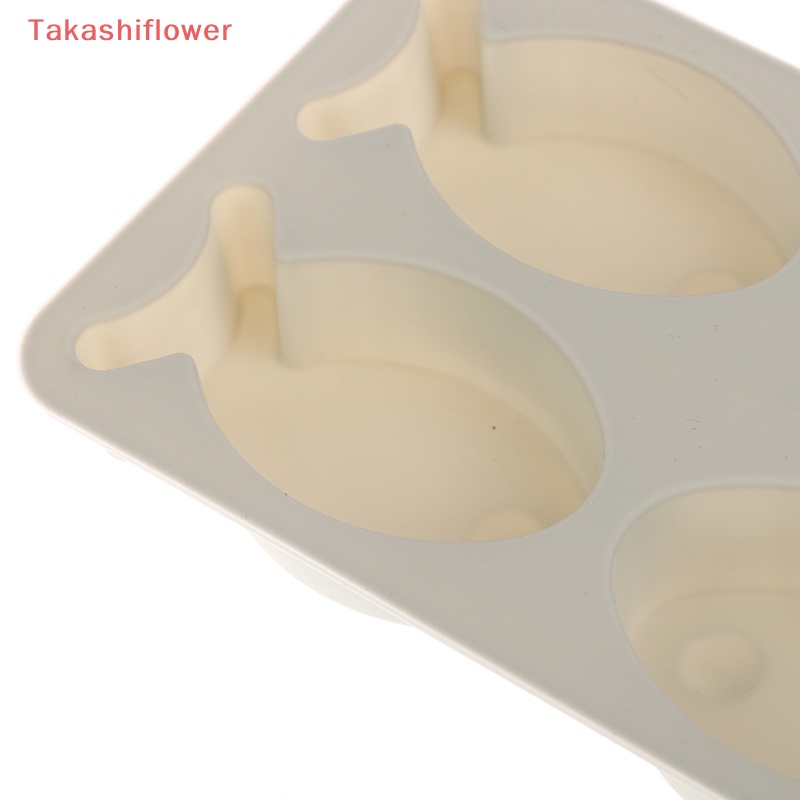 1 Khuôn Silicone Làm Bánh Hình Cá 4 Lỗ DIY