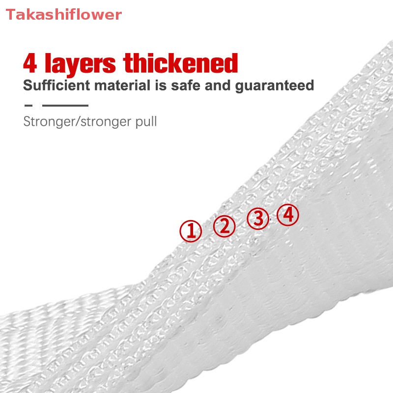 (Takashiflower) Dây Thắt Lưng Phẳng Chống Mài Mòn 1Tx1M 2Tx1M Màu Trắng Chất Liệu Polyester