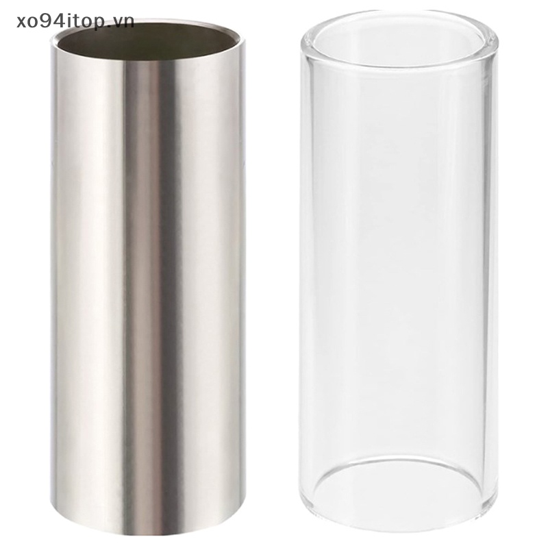 Set 2 Thanh Trượt Thủy Tinh 60MM Bằng Inox Cho Đàn Guitar Bass