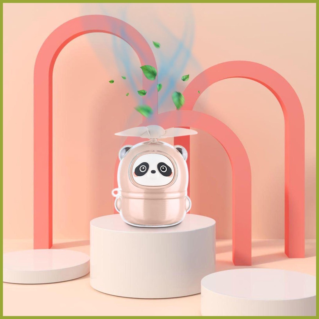 Quạt Cầm Tay Du Lịch Mini Hình Gấu Trúc Cần Thiết Cho Pin 250mAh