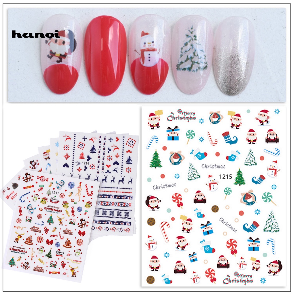 Set 11 Hình Dán Móng Tay Họa Tiết Bông Tuyết 3D DIY