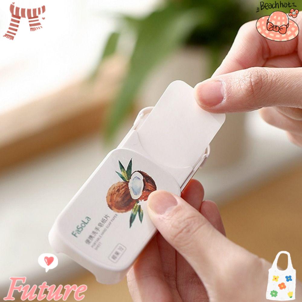 Set 100 Xà Phòng Giấy Mini Bằng Xơ Dừa Tiện Dụng