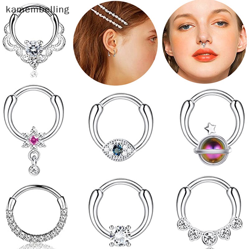 1 Khuyên Mũi / Môi / Tai Hình Xoắn Ốc Hình Hoa Thời Trang Cho Nam Và Nữ