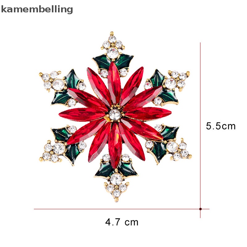 Trâm Cài Áo Hình Bông Tuyết Đính Đá Thời Trang Cho Nữ