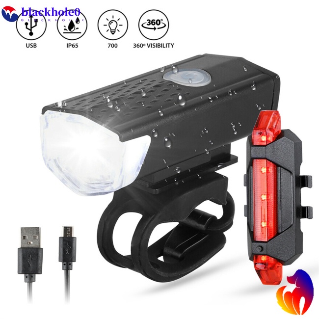 Bộ Đèn Pha LED Sạc USB Chuyên Dụng Cho Xe Đạp Mtb