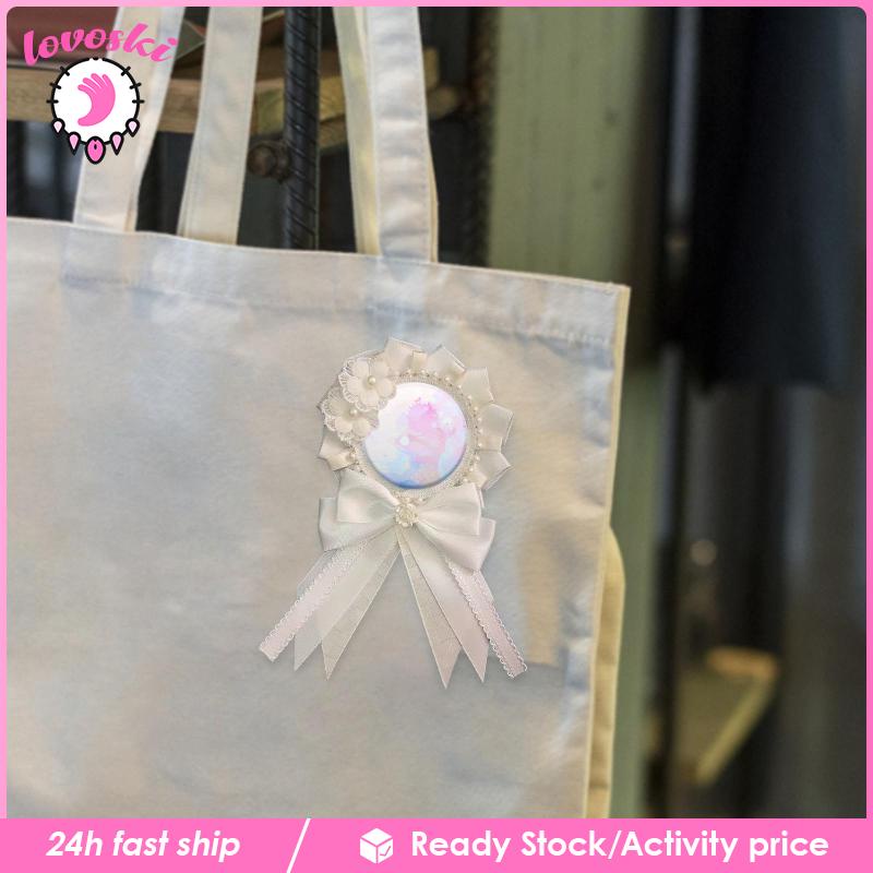 [Lovoski] Giá Đỡ Huy Hiệu Anime Màu Trơn Đa Năng Phong Cách Retro Cho Mũ / Đầm DIY