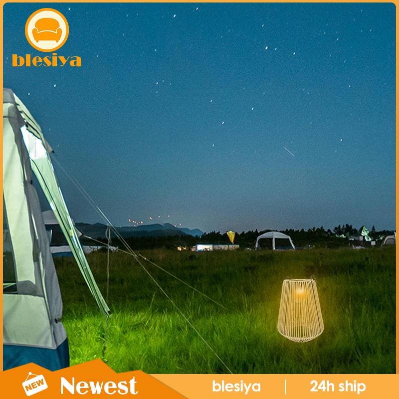 [Blesiya] Đèn Lồng Kim Loại Năng Lượng Mặt Trời Treo Trang Trí Bàn Có Tay Cầm Cho Sân Vườn