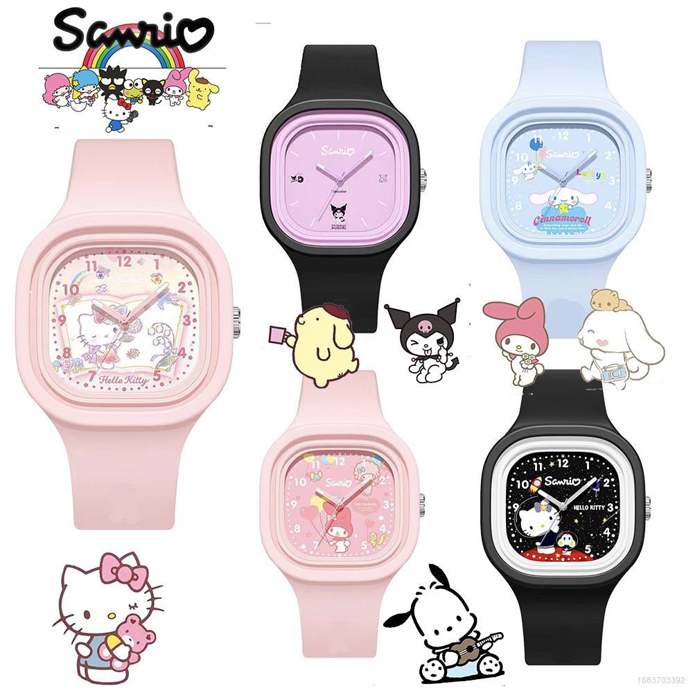 Đồng Hồ Đeo Tay Kỹ Thuật Số Bằng Silicon Họa Tiết Hoạt Hình Sanrio Kurome HQ2 Cho Học Sinh Nữ
