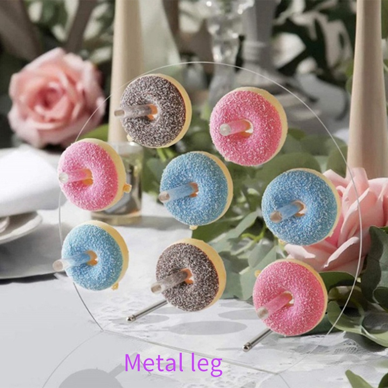 Bộ 2 Giá Đỡ Trưng Bày Bánh Donut Bằng Acrylic Trang Trí Tiệc Cưới / Tiệc Tùng / Nhà Tắm