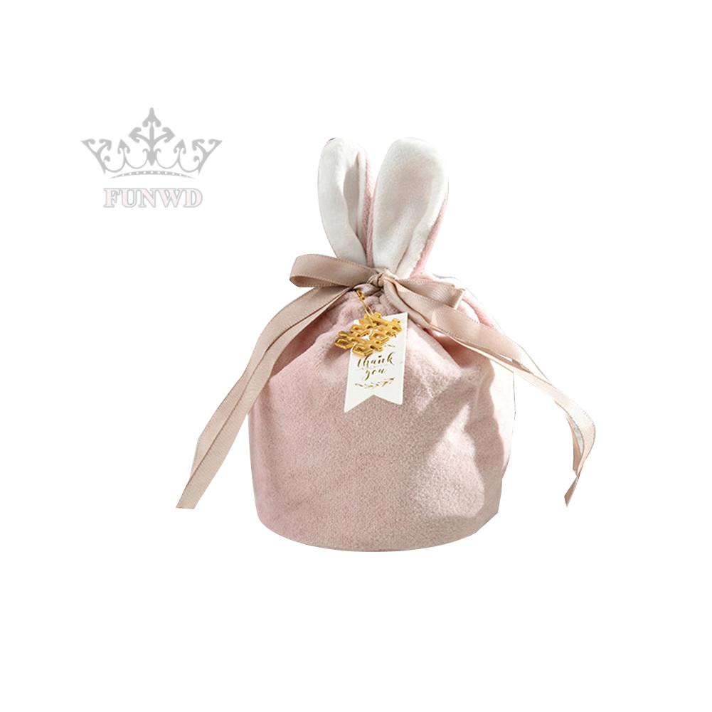 Túi Đựng Kẹo Màu Xanh Kích Thước Lớn 16X14cm Túi Nhung Hồng Chất Lượng Cao Dùng Làm Quà Tặng