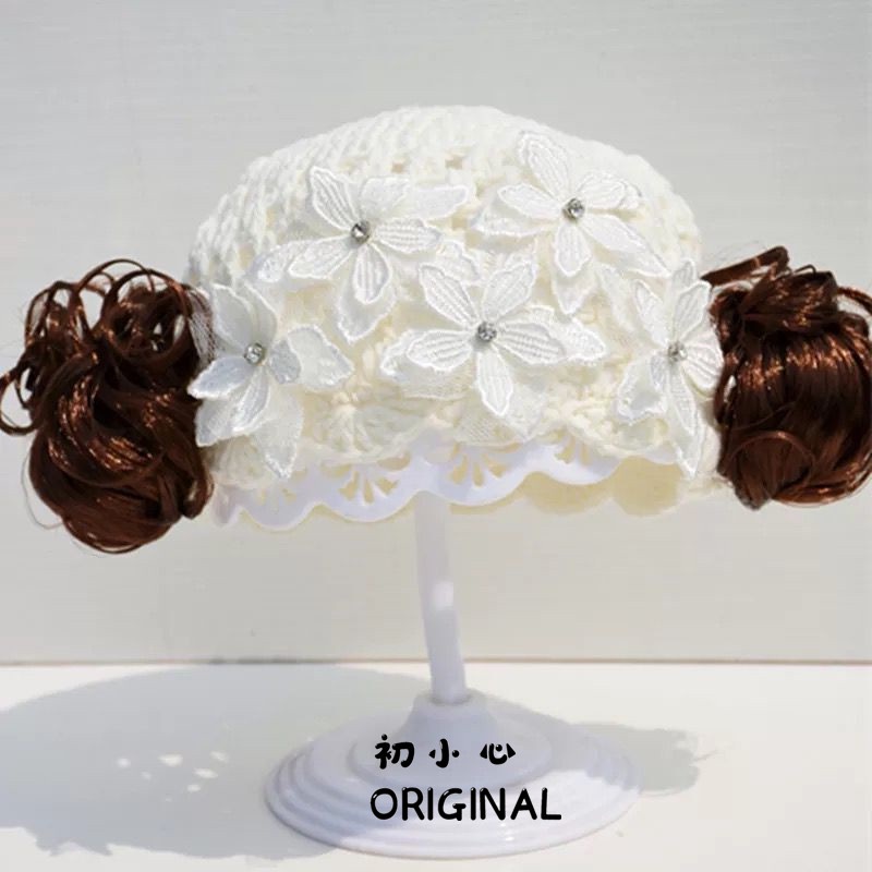 Hàng Mới Về Mũ Len Đính Hoa Và Tóc Giả Xinh Xắn Cho Bé Gái