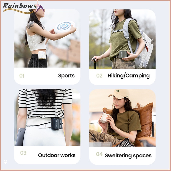 Quạt Điện Mini Cầm Tay 3 Tốc Độ 4500mah Có Thể Sạc Lại Dành Cho Cắm Trại Ngoài Trời