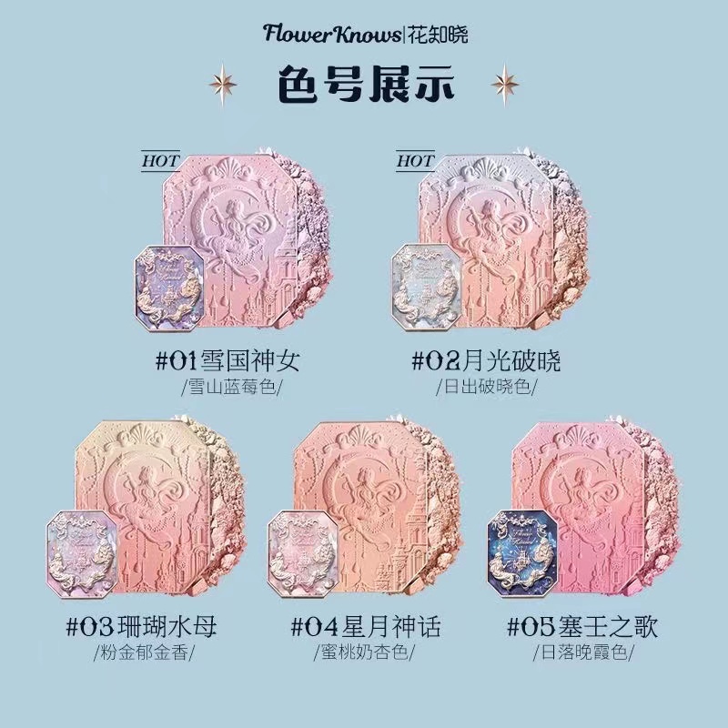 Phấn Má Hồng Trang Điểm Ánh Trăng Tiên Cá Dòng Nàng Tiên Cá Ánh Trăng Nhẹ Nhàng