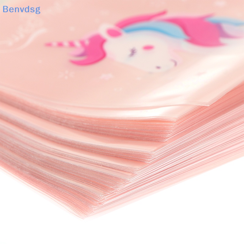 Bộ 100 Túi Đựng Bánh Kẹo In Hình Kỳ Lân Hoạt Hình Dễ Thương