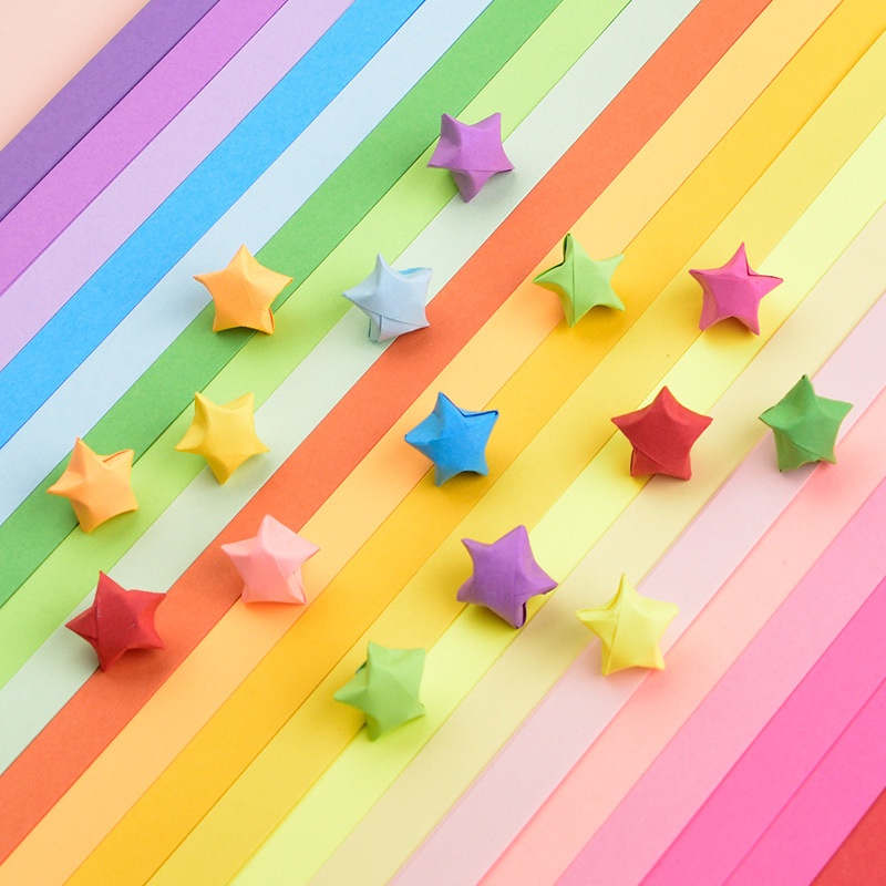 Giấy Xếp Hình Origami Hai Mặt Thay Đổi Màu Sắc Phiên Bản Hàn Quốc