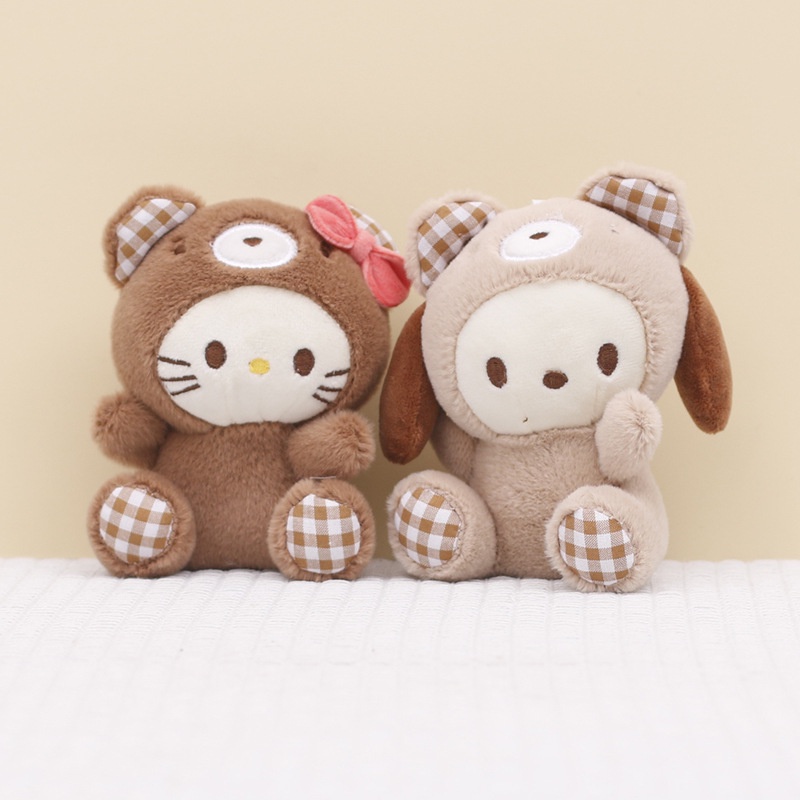 SANRIO Set 2 Móc Khóa Hình Thú Nhồi Bông Dễ Thương