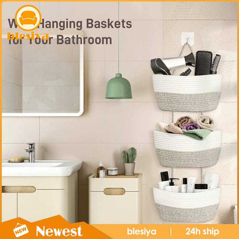 Giỏ Treo Đựng Đồ 3 Tầng Kích Thước Lớn Dùng Trong Nhà / Phòng Tắm / Để Bàn / Phòng Ngủ