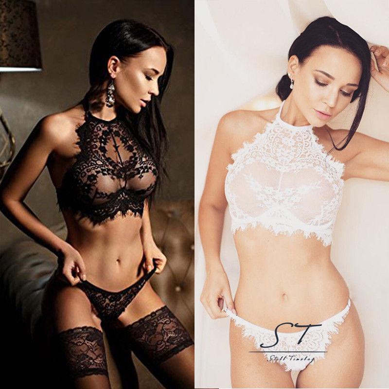 Set 3 Món Đồ Lót Ren Lưới Màu Sắc Trơn Xuyên Thấu Gợi Cảm CY03