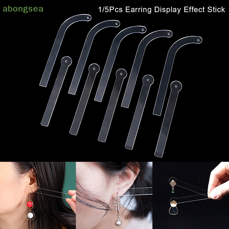 1 / 5 Giá Đỡ Trưng Bày Bông Tai Bằng Acrylic Trong Suốt Tiện Dụng