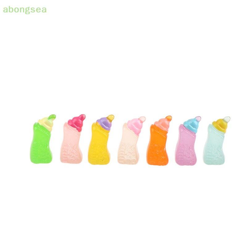 Set 5 Bình Sữa Mini Bongsea Dạ Quang Đáng Yêu Dùng Để Trang Trí Ô Tô