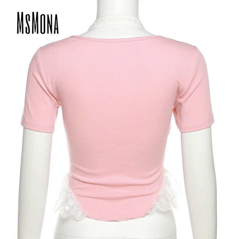 Áo Thun Tay Ngắn Cổ Tròn Màu Trơn Dáng Ôm Thời Trang 2023 Quyến Rũ Cho Nữ