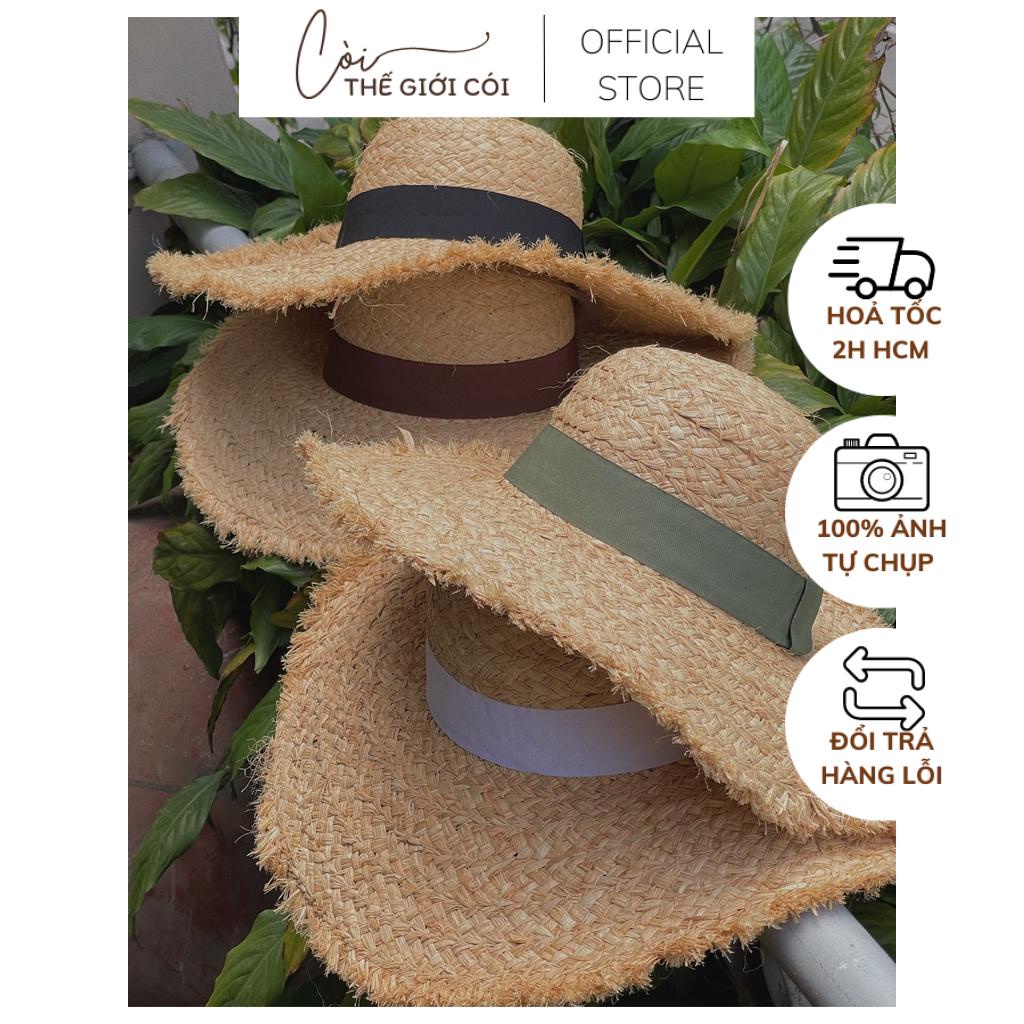 Nón cói chóp trơn vành xước